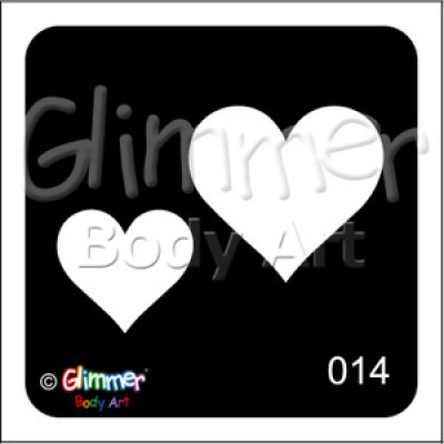 Glitter tattoo 014 Double Hearts Pack Of 5  Glitter tattoo 014 Double Hearts Pack Of 5